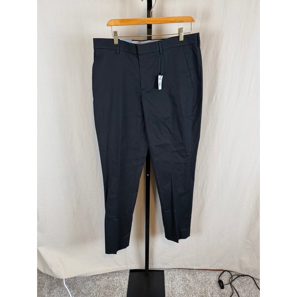 Express Mens Slim Fit Comfort Stretch Waist Black Dress Pants‎ 34x32